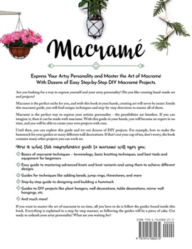 Paperback Macram?: Creating Art With Macram? - Comprehensive Macram? Guide for Beginners With Dozens of DIY Projects With Step-by-Step In [Large Print] Book
