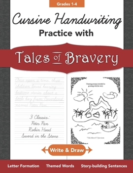 Paperback Cursive Handwriting Practice with Tales and Legends Grades 1-4: Write and Draw Letters, Words, Story-building Sentences Book