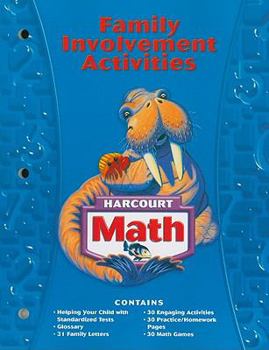 Paperback Harcourt Math: Family Involvement Activities, Grade 3 Book