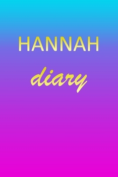 Hannah: Journal Diary | Personalized First Name Personal Writing | Letter H Blue Purple Pink Gold Effect Cover | Daily Diaries for Journalists & ... Taking | Write about your Life & Interests