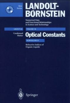 Hardcover Refractive Indices of Organic Liquids Book