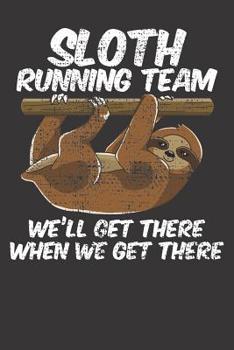Paperback Notebook: Sloth Running Team Lazy Funny Vintage Dot Grid Dotted 6x9 120 Pages Book