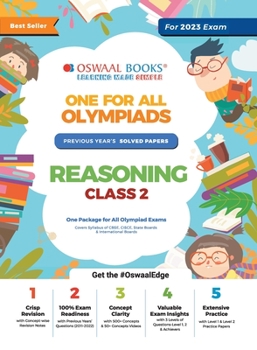 Oswaal One For All Olympiad Previous Years' Solved Papers, Class-2 Reasoning Book