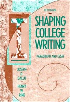 Paperback Shaping College Writing: Paragraph and Essay Book