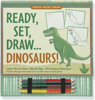 Spiral-bound Ready, Set, Draw Dinosaurs! Book