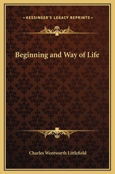 Hardcover Beginning and Way of Life Book