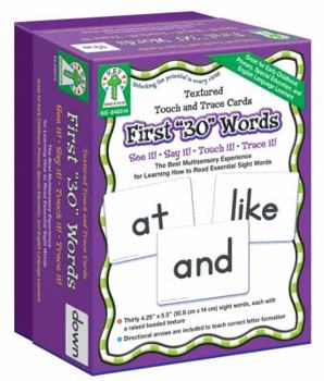 Cards Textured Touch and Trace Cards: First “30” Words Book