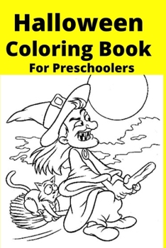Paperback Halloween Coloring Book For Preschoolers [Large Print] Book