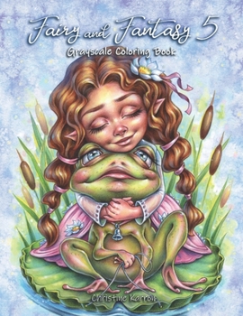 Paperback Fairy and Fantasy 5 Grayscale Coloring Book