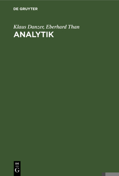 Hardcover Analytik: Systematischer Überblick [German] Book