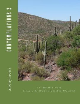 Paperback Contemplations 2: The Written Word January 8, 2002 to October 30, 2002 Book