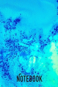 Notebook: Watercolor Ocean Blue Notebook Wide Ruled Lined Journal 6x9 Inch ( Legal ruled ) Family Gift Idea in 2020 for Co-worker Teachers Police Nurse Firefighter or School Students