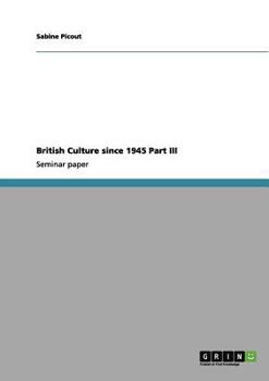 Paperback British Culture since 1945 Part III Book