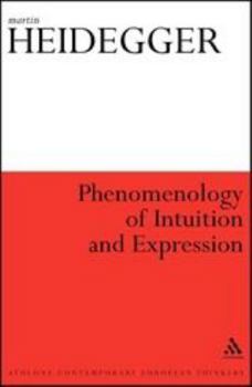 Phenomenology of Intuition and Expression (Friedman Lectures/Collected Works 59)