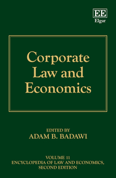 Hardcover Corporate Law and Economics (Encyclopedia of Law and Economics, Second Edition) Book