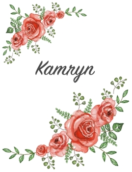 Paperback Kamryn: Personalized Composition Notebook - Vintage Floral Pattern (Red Rose Blooms). College Ruled (Lined) Journal for School Book