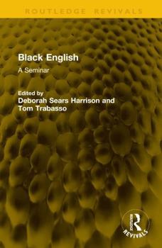 Hardcover Black English: A Seminar Book