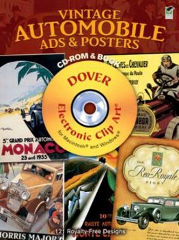 Paperback Vintage Automobile Ads and Posters CD-ROM and Book (Dover Electronic Clip Art) Book