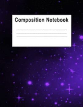 Composition Notebook: Nebula Purple Stars Galaxy
