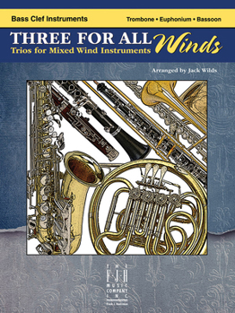 Paperback Three for All Winds - Bass Clef Instruments Book