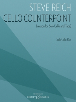 Paperback Cello Counterpoint Version for Solo Cello and Tape, Cello Part Only Book