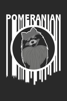 Paperback Funny Pomeranian Black and white Doge Owner: Lovely Pomeranian Journal Notebok, Black lined 6x9 in 120 pages Book