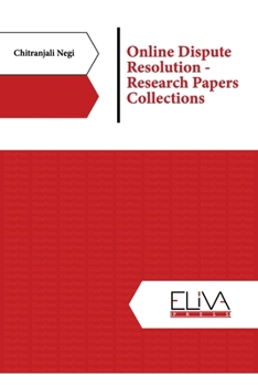 Paperback Online Dispute Resolution - Research Papers Collections Book