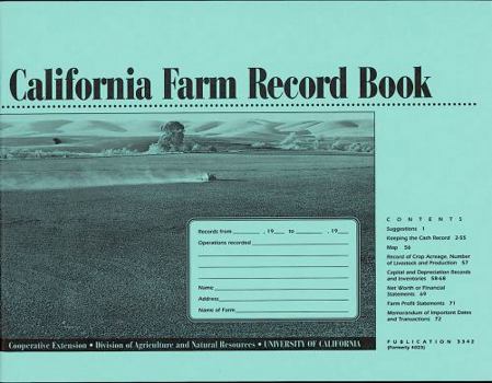 Paperback California Farm Record Book