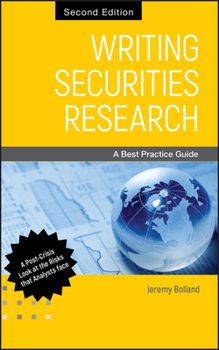 Hardcover Writing Securities Research 2E Book