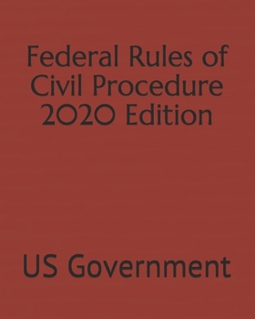 Paperback Federal Rules of Civil Procedure 2020 Edition Book