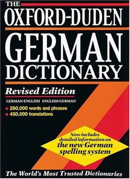 Hardcover The Oxford-Duden German Dictionary: German-English/English-Germanwith Thumb Index Book