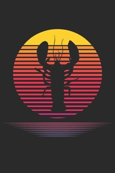 Paperback Lobster Silhoutte: 6x9 Ruled Notebook, Journal, Daily Diary, Organizer, Planner Book