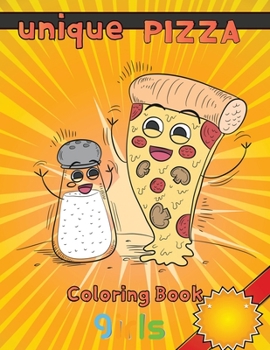 Paperback unique pizza coloring book girls: 8.5''x11''/ pizza coloring book