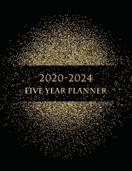 2020-2024 Five Year Planner: Gold Glitter | 60 Months Organize Calendar Logbook | 2020-2024 Calendar Planner | Yearly Planner Appointment | Monthly ... Business scheduling (Five Year Calendar)