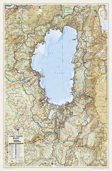 Map National Geographic: Lake Tahoe Basin Wall Map (26.5 x 40.5 inches) (National Geographic Reference Map) Book