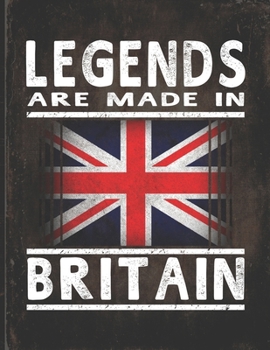Legends Are Made In Great Britain: Customized Gift for British Coworker  Undated Planner Daily Weekly Monthly Calendar Organizer Journal