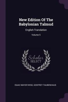 Paperback New Edition Of The Babylonian Talmud: English Translation; Volume 5 Book