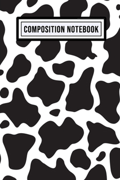 Paperback Cow Wide Ruled Composition Notebook: Cow Blank College Ruled Composition Notebook - 110 Pages - Pocket Size 6x9 Book