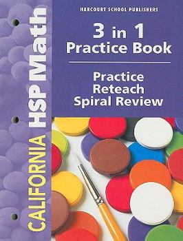 Harcourt School Publishers Math: Practice/Reteach Workbook Student Edition Grade 1