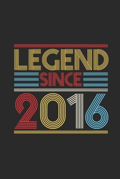 Legend Since 2016: Graph Paper Notebook (6" x 9" - 120 pages) ~ Birthday Themed Notebook for Daily Journal, Diary, and Gift