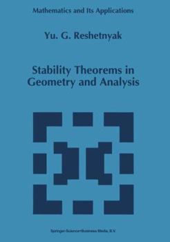 Paperback Stability Theorems in Geometry and Analysis Book