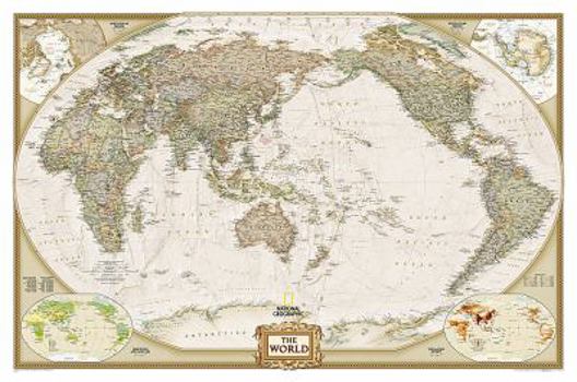 Map National Geographic World, Pacific Centered Wall Map - Executive (46 X 30.5 In) Book
