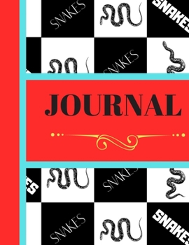 Paperback Journal: Snake Reptile Theme Chess Board Style Writing Gift - Snake Journal for Kids and Teens Book