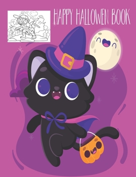 Paperback Happy Hallowen Book: Cute Halloween Coloring Book for Gift Book