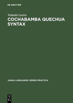 Hardcover Cochabamba Quechua Syntax Book
