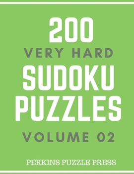 Paperback 200 Very Hard Sudoku Puzzles Volume 02 Book
