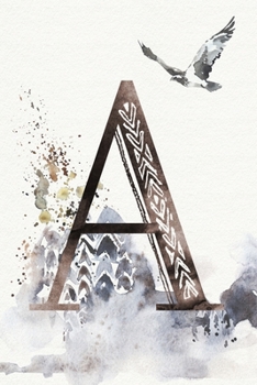 Monthly Planner with Monogram Letter A: Personalized Undated Calendar (Ethnic Design)