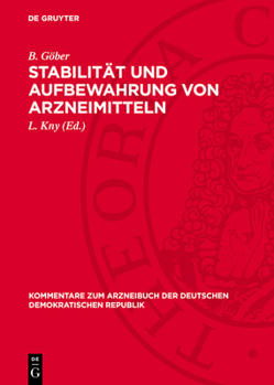 Hardcover Stabilität Und Aufbewahrung Von Arzneimitteln [German] Book