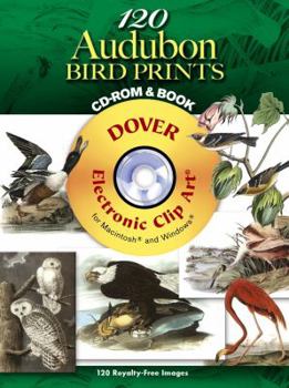 Paperback 120 Audubon Bird Prints [With CDROM] Book