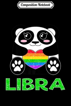 Composition Notebook: Cute Libra Rainbow Panda Premium Journal/Notebook Blank Lined Ruled 6x9 100 Pages